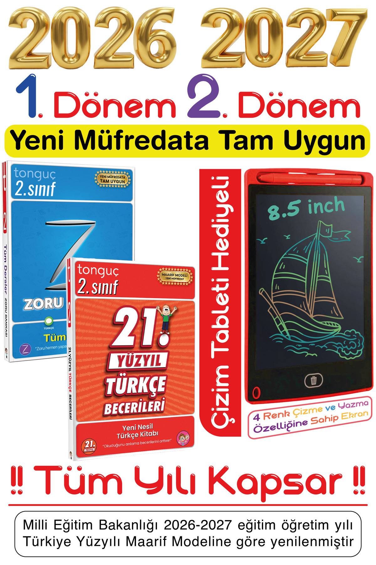 Tonguç Yayınları 2. Sınıf Tüm Dersler Zoru Bankası Soru & 2. Sınıf