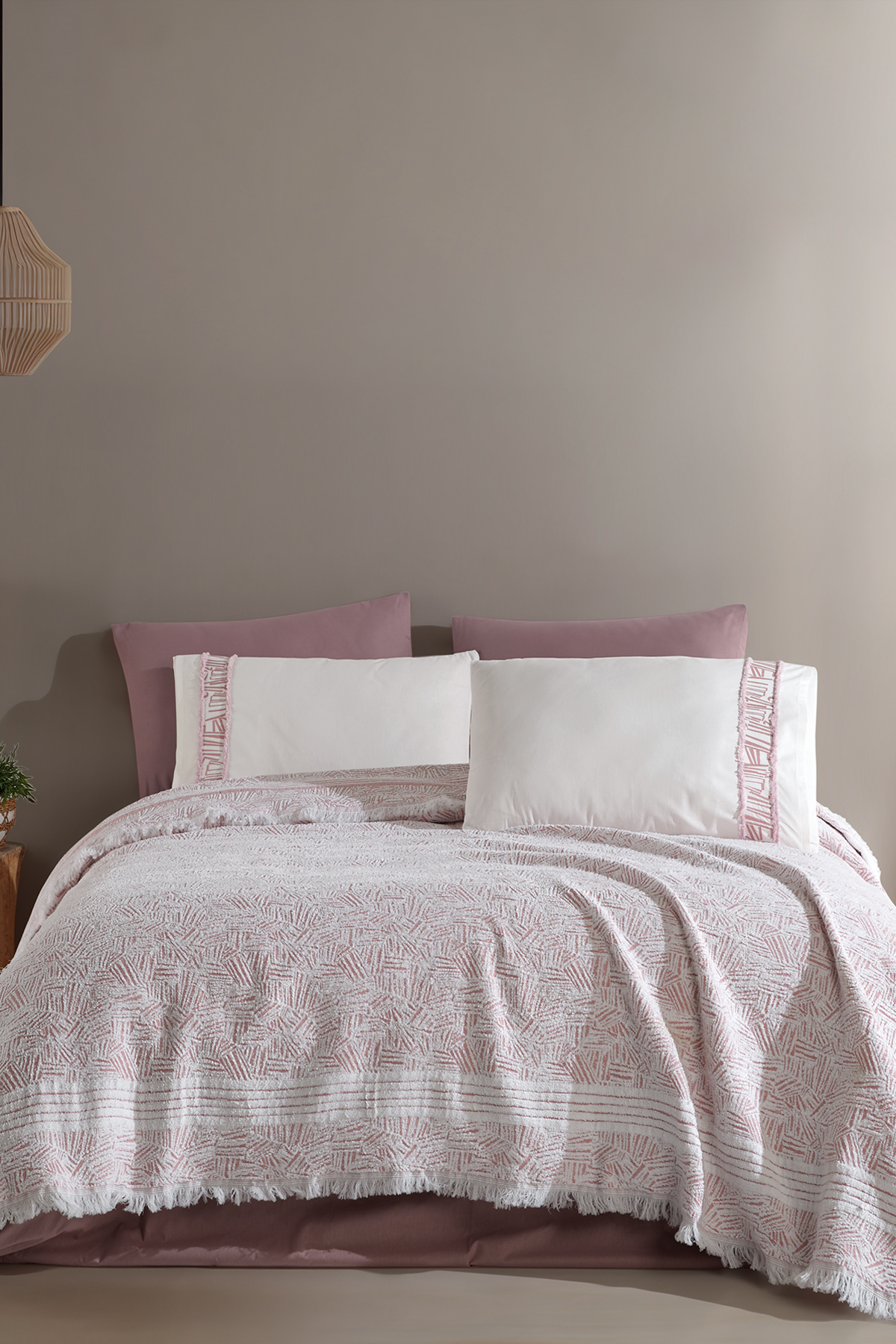 Giza Pillowcase 100% Cotton 2 Pieces (50x70 cm) Rose Dried