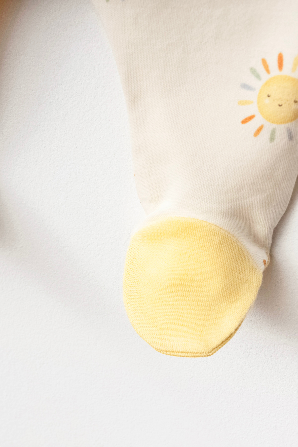 BABYLİM Unisex Bebek Hastane Çıkışı Güneş Desenli Yandan Bağlamalı %100 Pamuk 5 Li Yeni Doğan Seti 0-3ay fotoğrafı 7 (önizleme)