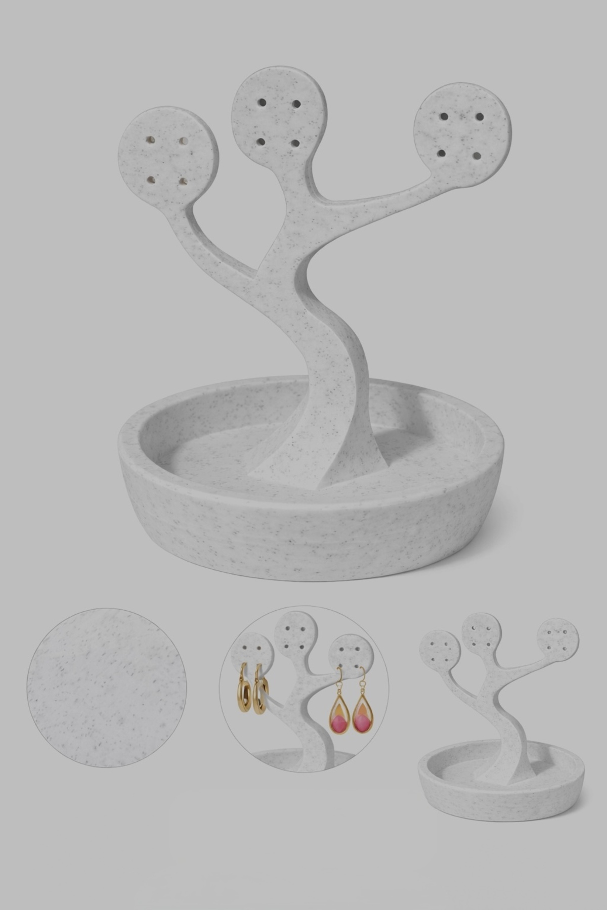 Decorative modern jewelry (jewelry stand) ( WHITE color will be sent.)