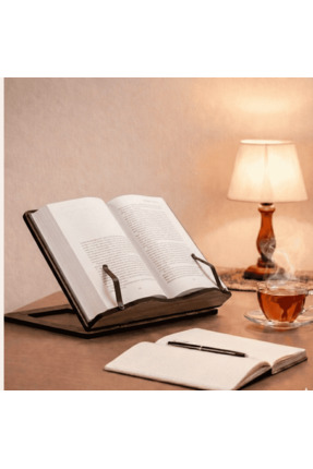 Vigo Wood Ahşap Kitap Okuma ve Tablet Standı Ceviz
