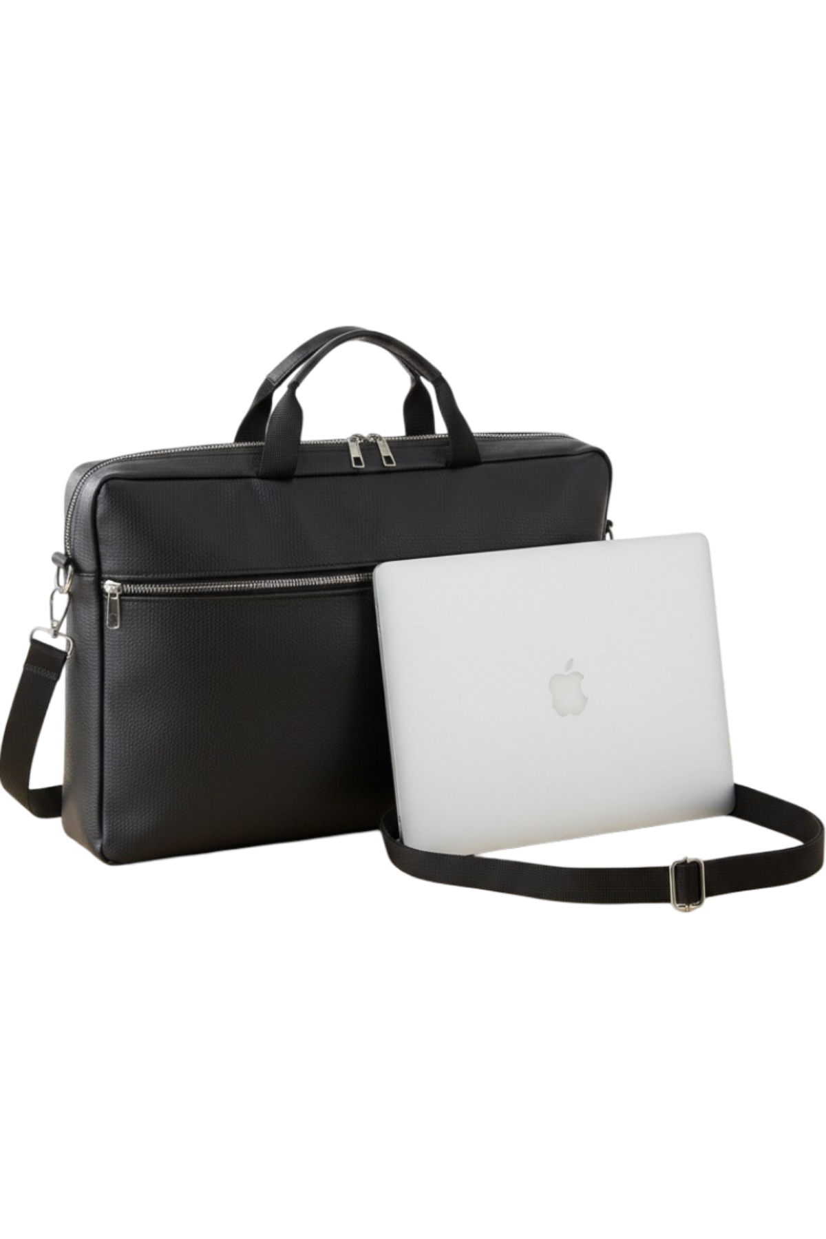 NS reliable  13 - 15.6 İnç Su Geçirmez Suni Deri Laptop Çantası - Fonksiyonel Evrak ve Bilgisayar El Çantası - Görsel 2