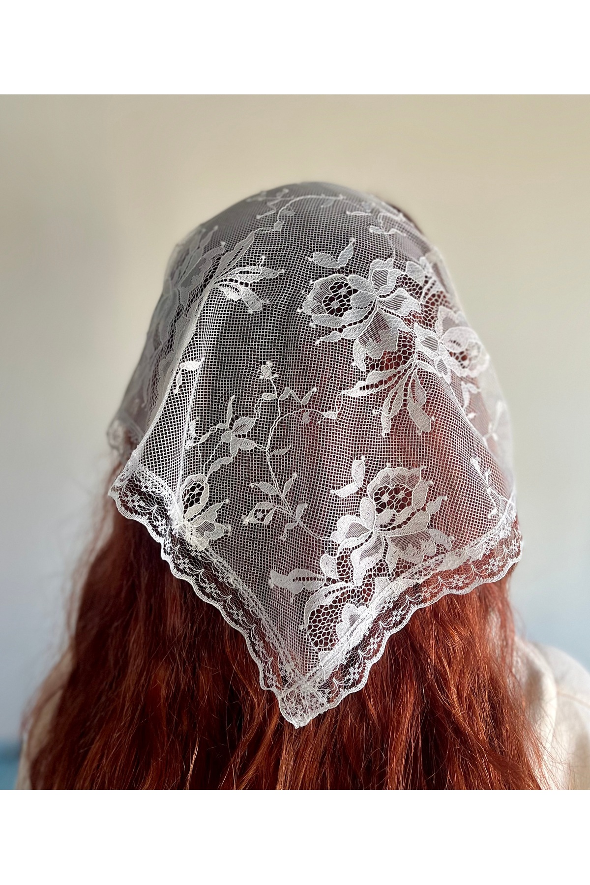 Off-white Lace bandana scarf lace scarf 70 cm wide