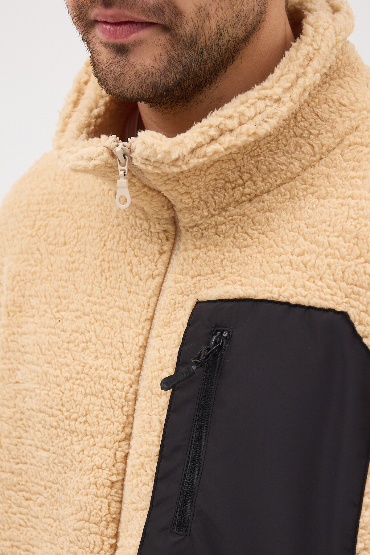 bh collection Erkek Peluş Oversize 5 Cepli Sweatshirt görsel 6