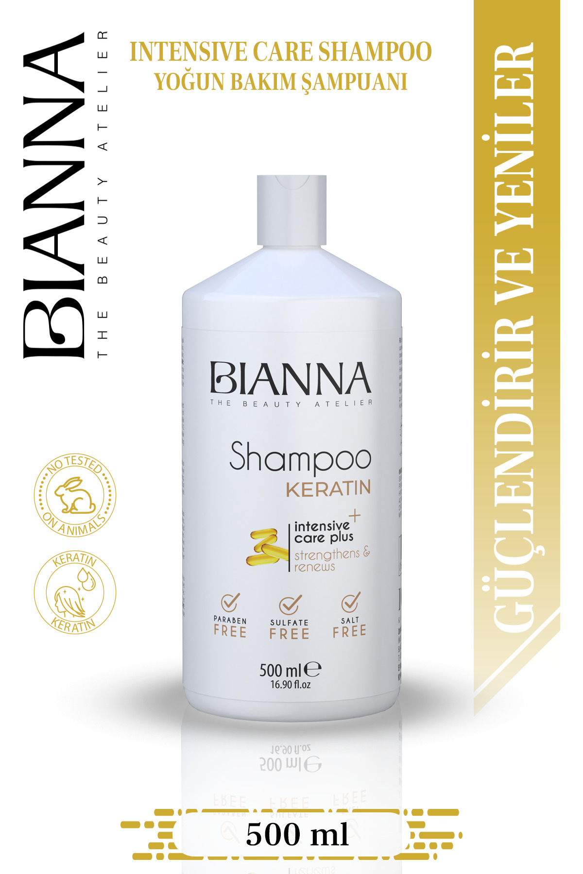 Bianna Keratin Tuzsuz Sülfatsız Ve Parabensiz Güçlendirici Ve