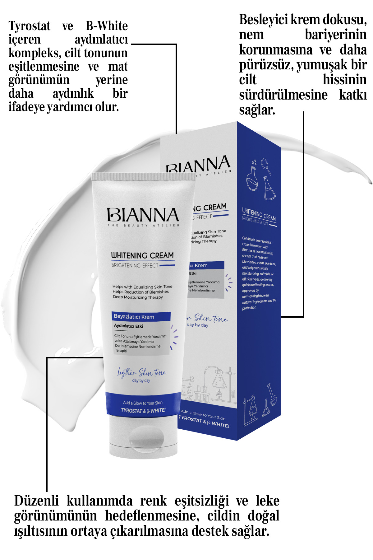 Beyazlatıcı Whitening Krem - Aydınlatıcı ve Cilt Tonu Eşitleyici 100 ML — BBWK1000 — تصویر 2 از 4