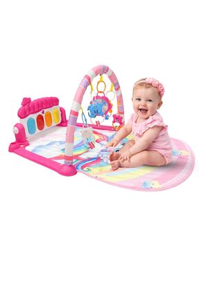 HAK İŞ OYUNCAK Piyanolu Unicorn Desenli Bebek Oyun Halısı – 0+ Ay, Hayvan Fig...