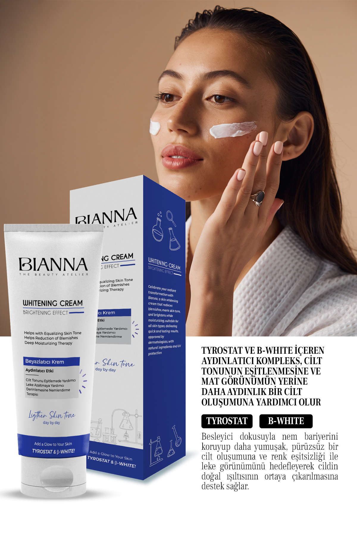 Beyazlatıcı Whitening Krem - Aydınlatıcı ve Cilt Tonu Eşitleyici 100 ML — BBWK1000 — تصویر 4 از 4