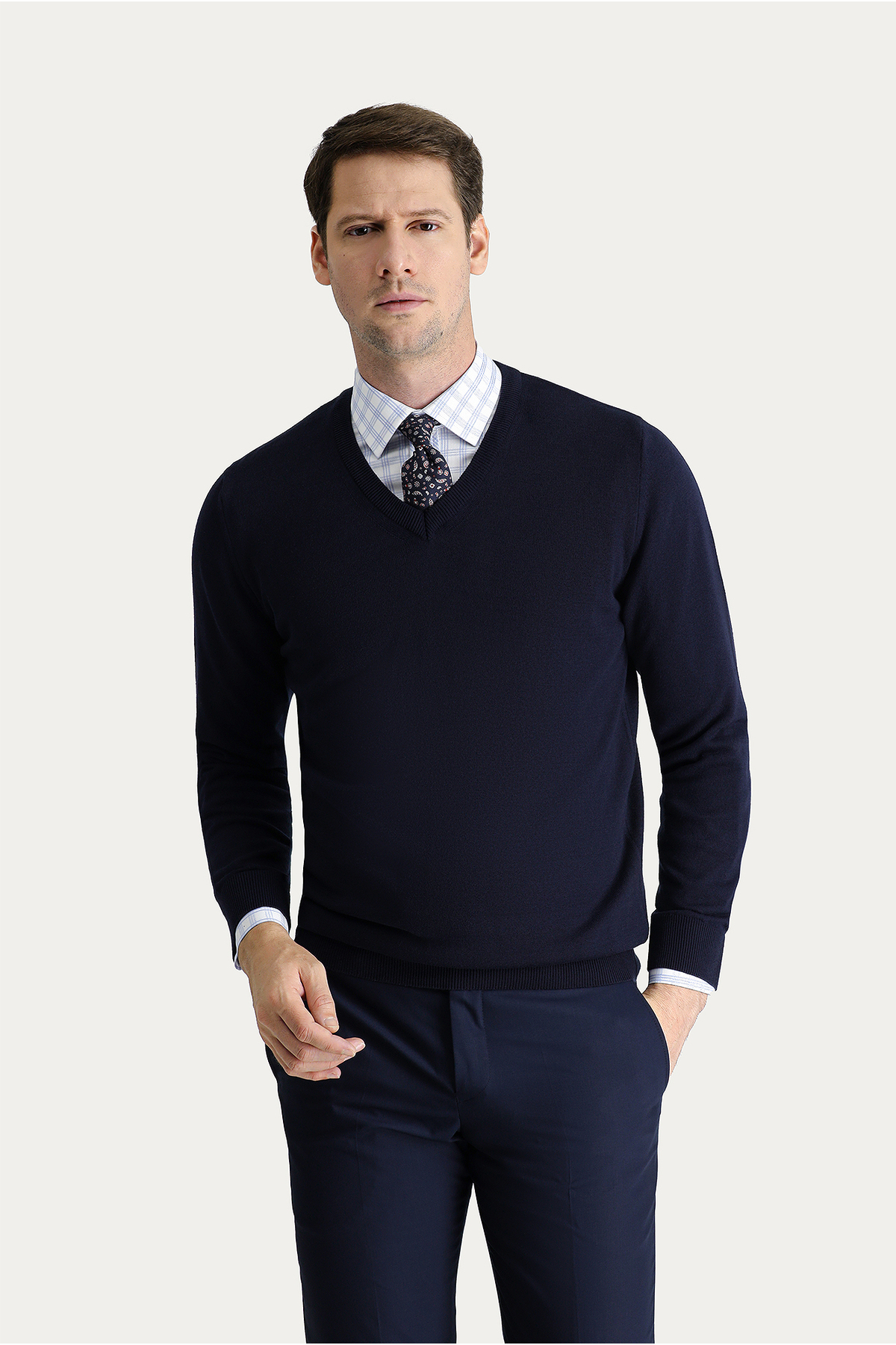 کیگیلی ژاکت بافتنی نخی یقه هفت معمولی