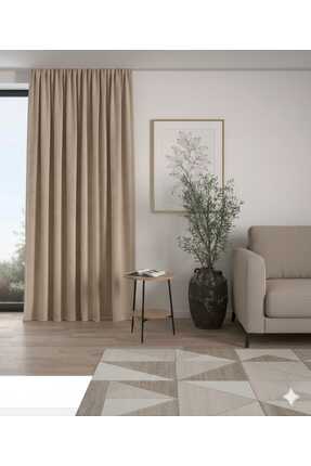 BEKSAHOME Kadife Dokulu Ekstrafor Büzgülü Bej Yüksek 1.sınıf Yüksek Kalite Fo...