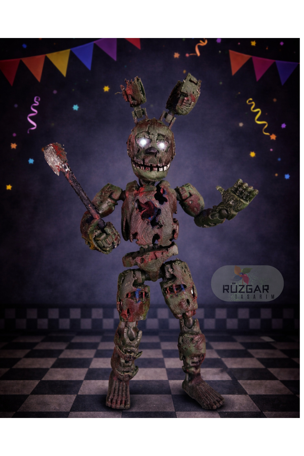 Rüzgar Tasarım Fnaf Springtrap Bonnie All Joints Movable Robot