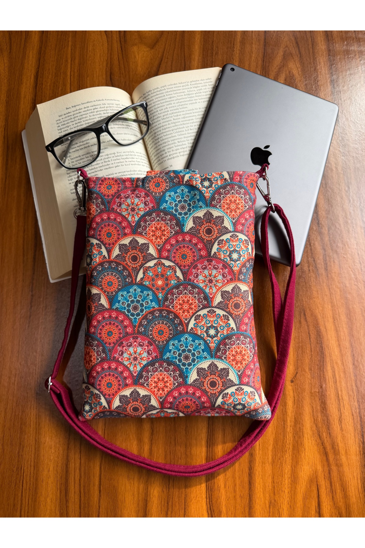 AKSESUARSEPETİ El Yapımı Cepli, Taşıma Askılı, Kılıf Çanta, Tablet Kılıfı, Kitap Kılıfı, Organizer Çanta görsel 2