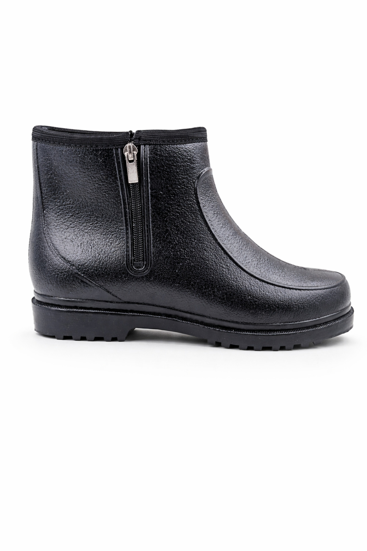 fafatara  Karbot Yünlü Fermuarlı Siyah Su Geçirmez Kaymaz Taban Kışlık Bot - Görsel 6