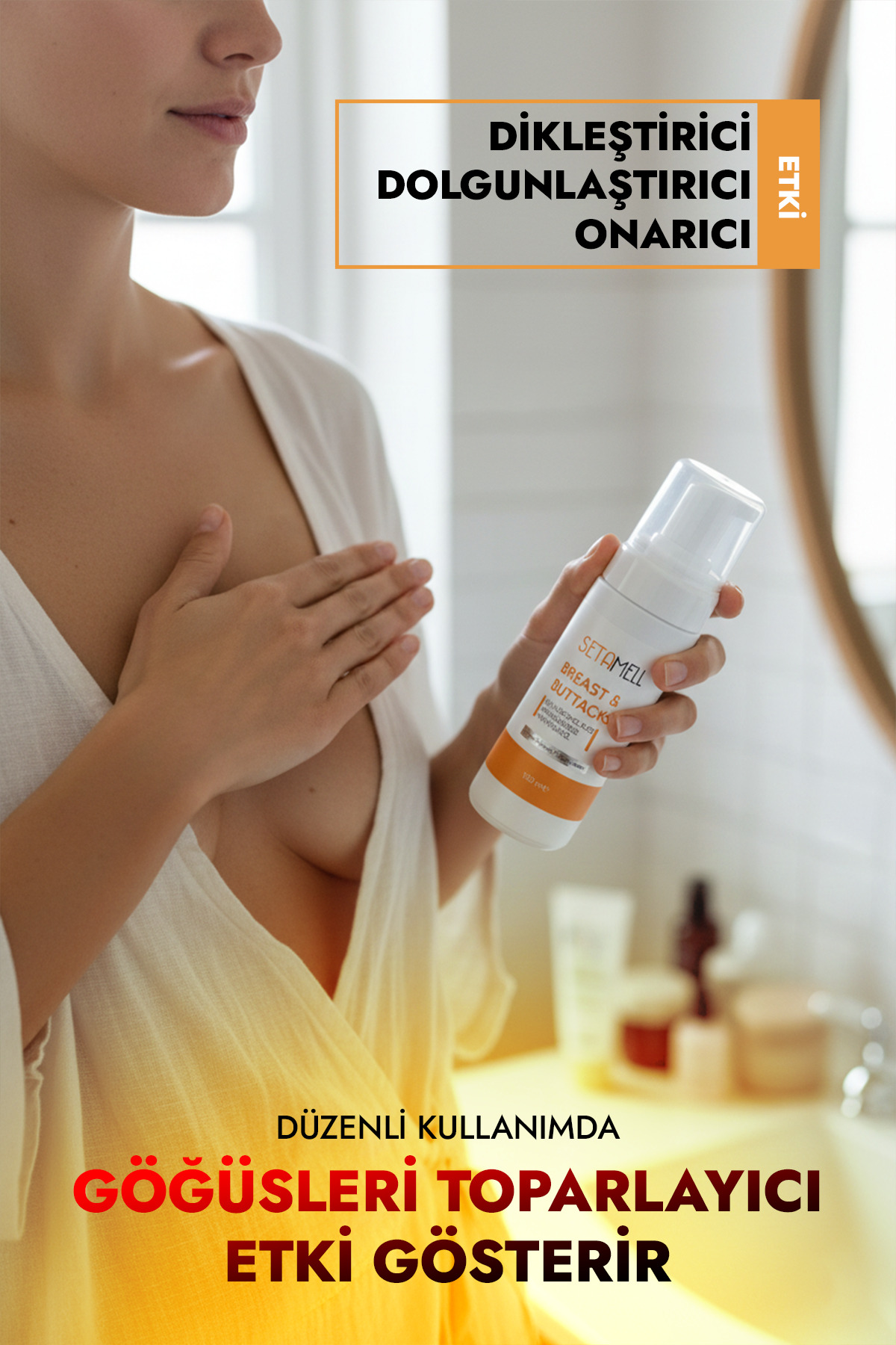 Setamell Dikleştirıci Dolgunlaştırıcı Sıkılaştırıcı Göğüs Bakım Kremi 100 ml fotoğrafı 2 (önizleme)