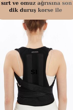 Genel Markalar Dik Duruş Korsesi,Kamburluk Önleyici,Posturex Standart SİYAH