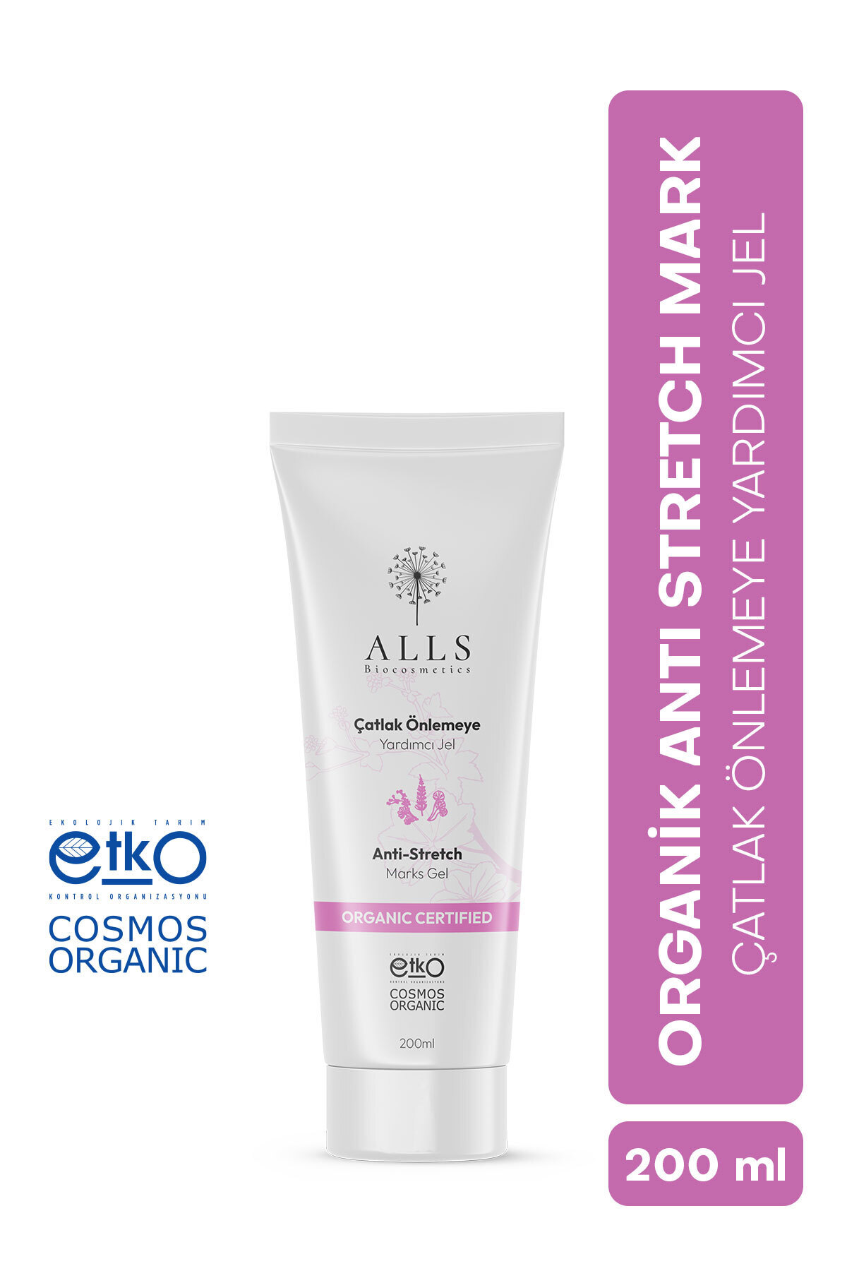 Alls Biocosmetics Organik Anti Stretch Mark Çatlak Önlemeye Yardımcı Jel 200 ml — 8684215390204