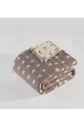 Peshtemalsan 9 KATLI %100 PAMUK MÜSLİN YORGANYATAK ÖRTÜSÜ KAHVE