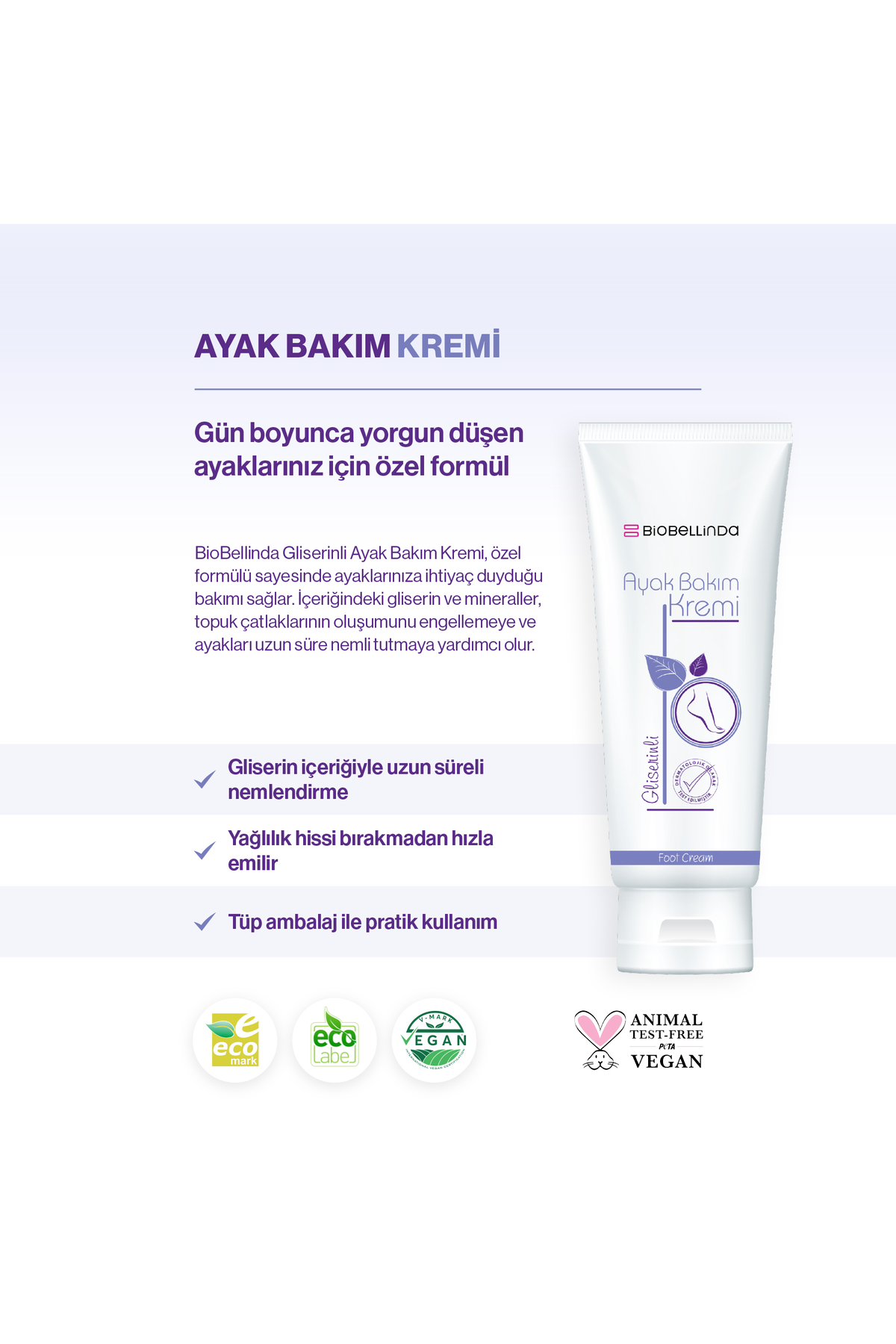 Ayak Bakım Ve Nemlendirici Kremi Gliserinli 75 gr — ilk67456 — تصویر 9 از 9