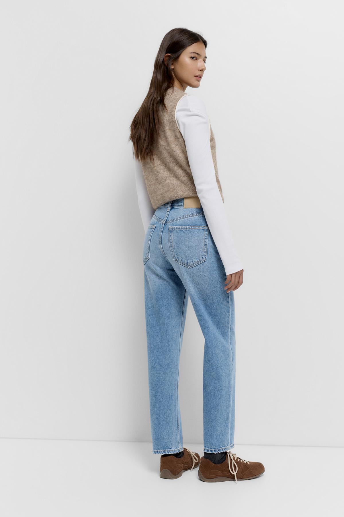 Pull & Bear  Mom fit yüksek bel jean - Görsel 3