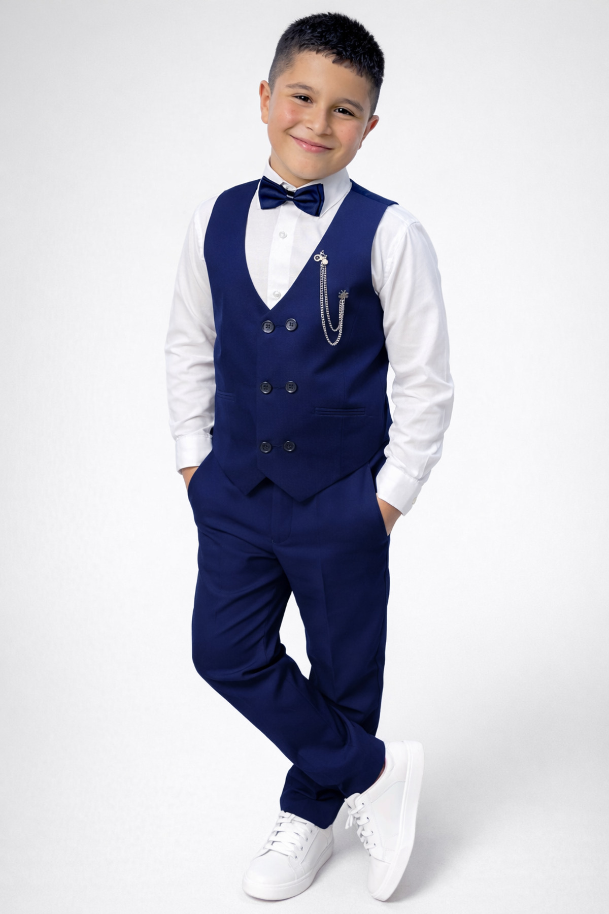 HAYTA Çocuk Yelek Takim Gömlekli Set 0-1yaş-14yaş Sax fotoğrafı 4 (önizleme)