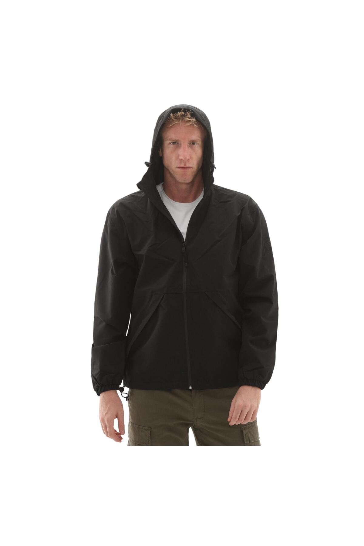B0A68CB0011-R Wınnıck Waterproof Shell Jacket Erkek Yağmurluk-R&amp;uuml;zgarlık Siyah — مشکی — تصویر 5 از 7