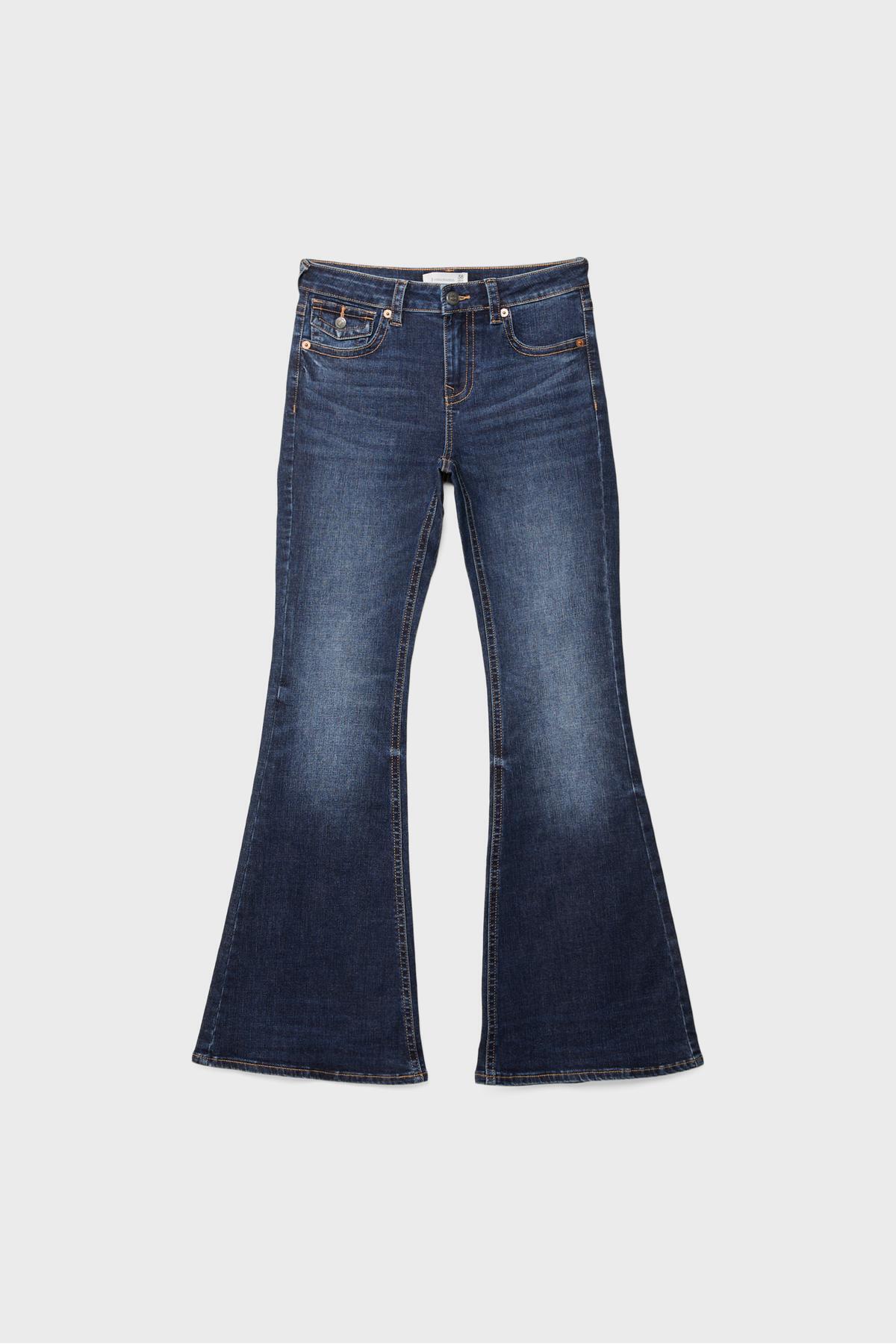 Stradivarius  D04 Düşük Bel Çan Paça Jean - Görsel 5