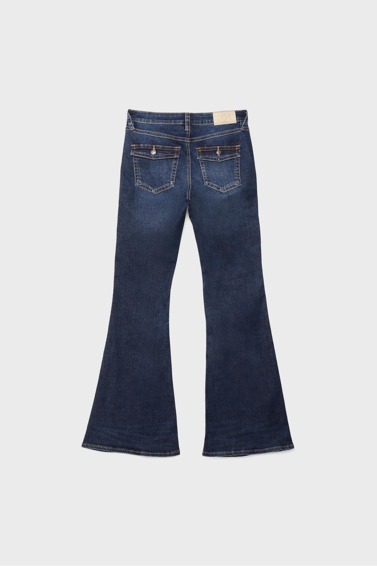 Stradivarius  D04 Düşük Bel Çan Paça Jean - Görsel 6