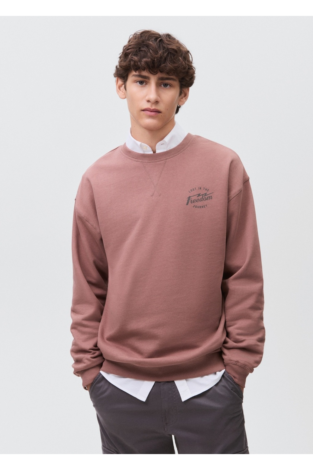 مانگو سویشرت نخی طرح‌دار