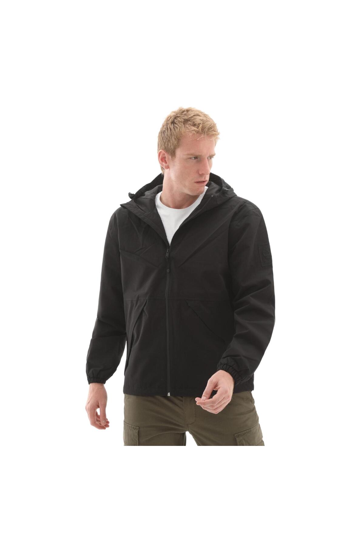 B0A68CB0011-R Wınnıck Waterproof Shell Jacket Erkek Yağmurluk-R&amp;uuml;zgarlık Siyah — مشکی — تصویر 3 از 7