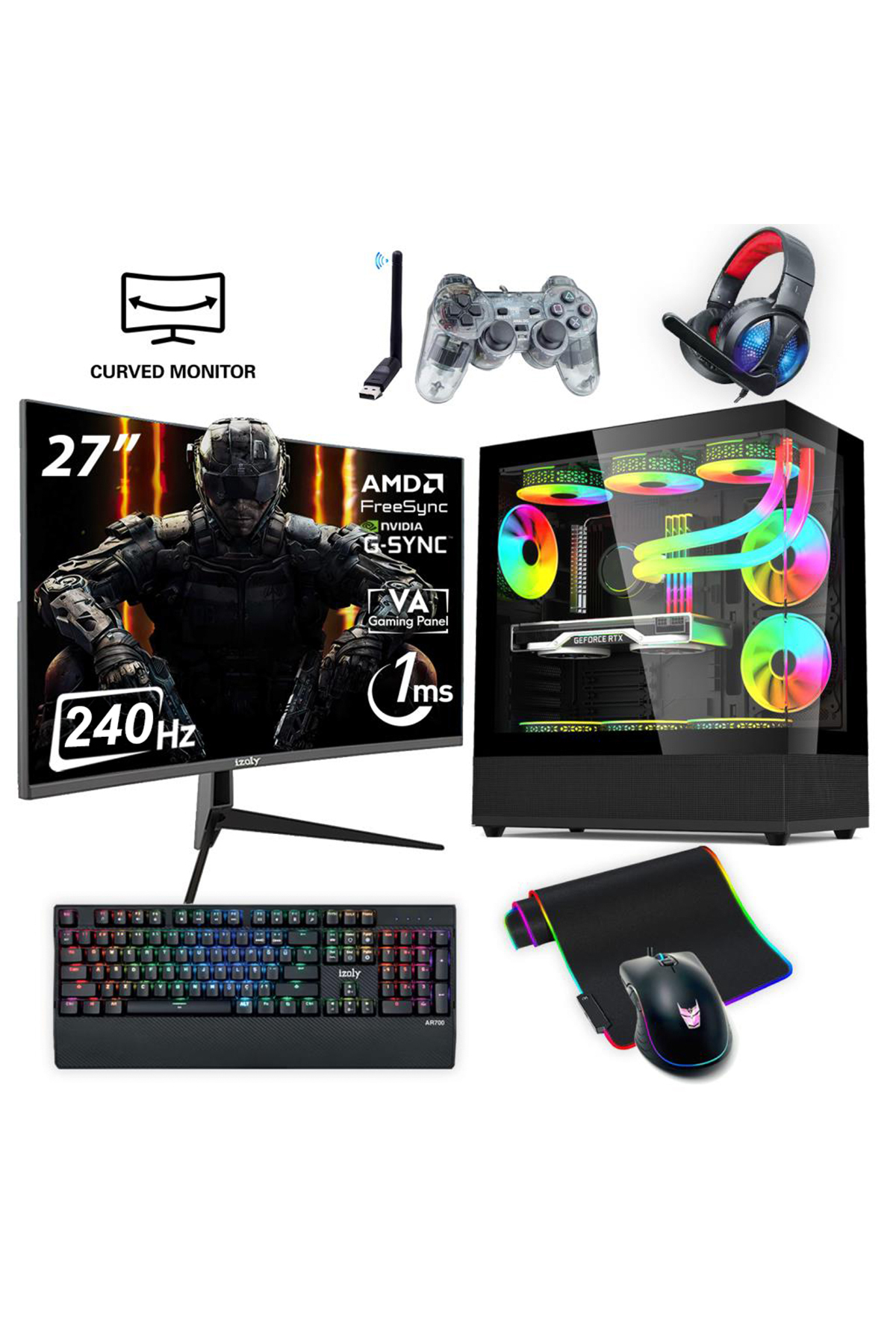 IZOLY NextGen E-X i5-14400F 32GB 1TB M.2 NVMe RTX 4060 8GB 27