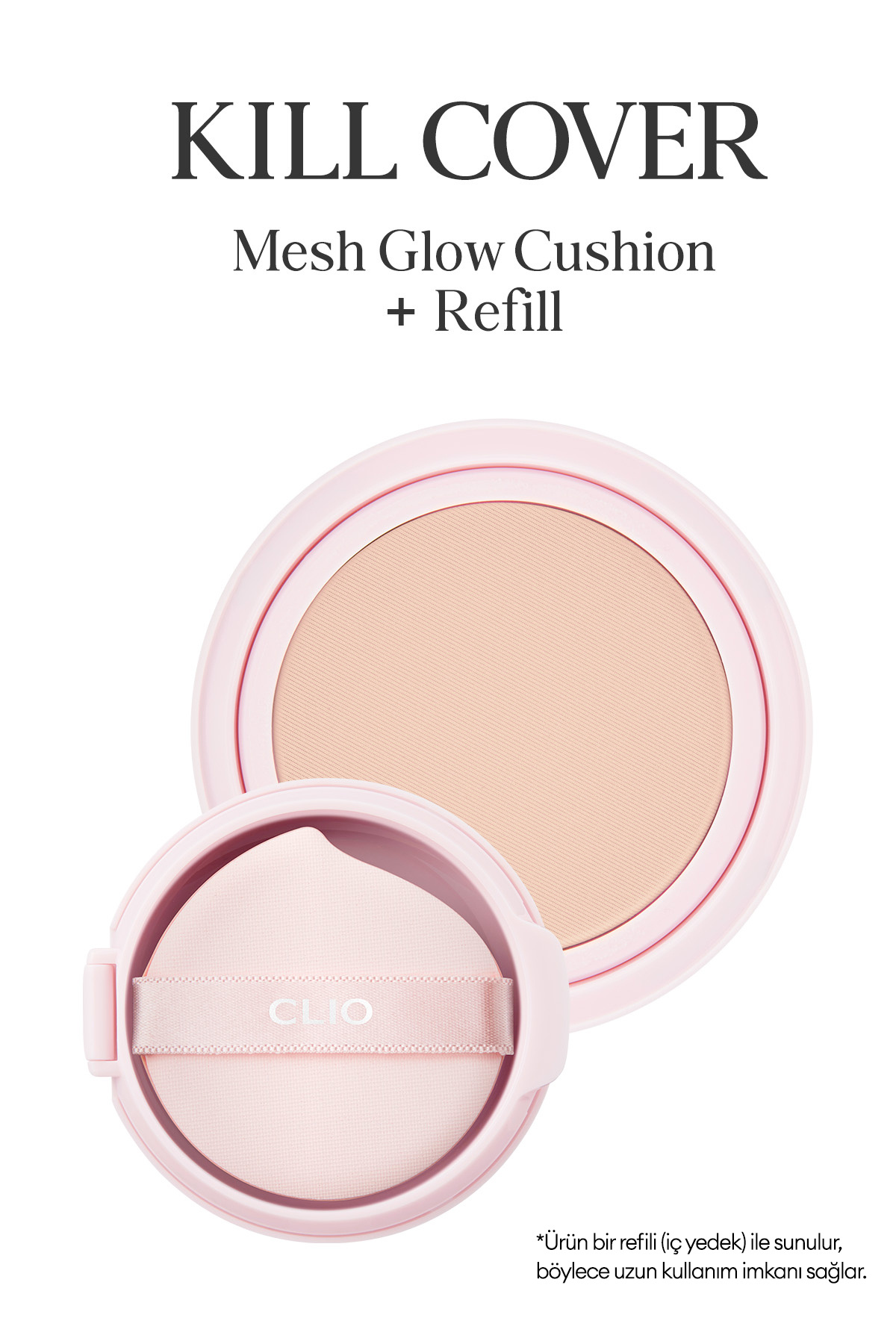 کوسن براق CLIO Kill Cover Mesh + Refill SPF50 + PA++++ (2 لباس زیر زنانه) - کوسن مرطوب کننده و روشن کننده قوی — تصویر 3 از 9