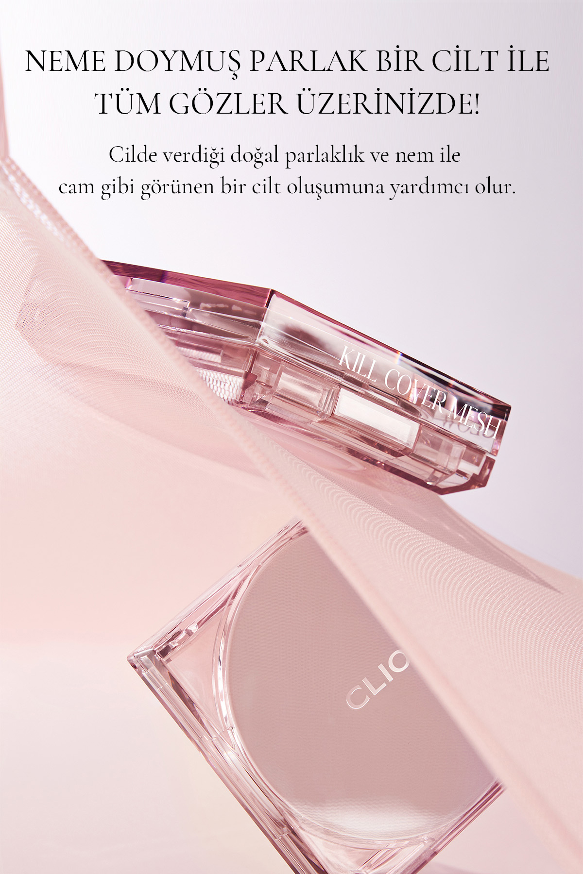 کوسن براق CLIO Kill Cover Mesh + Refill SPF50 + PA++++ (2 لباس زیر زنانه) - کوسن مرطوب کننده و روشن کننده قوی — تصویر 7 از 9