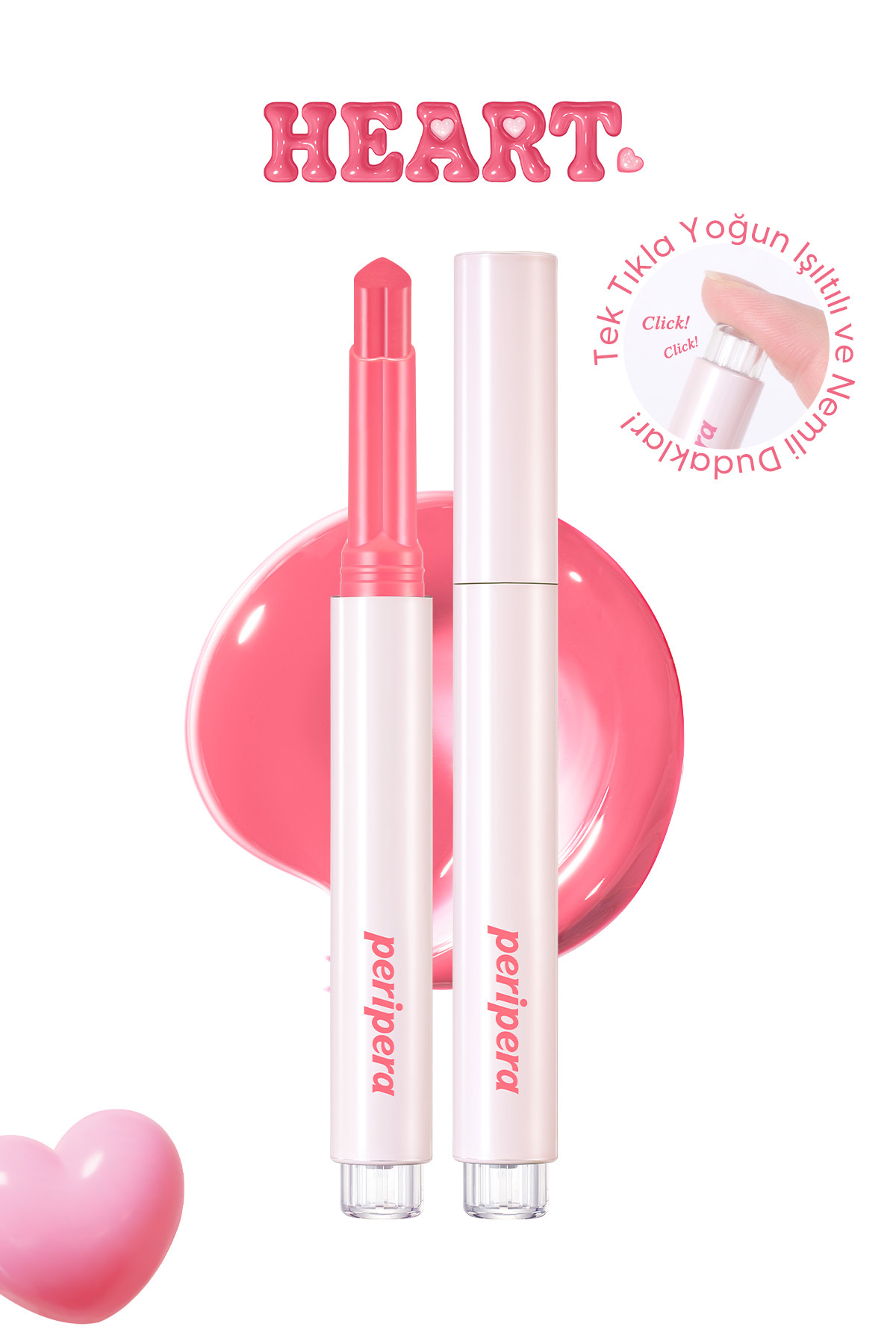 Yoğun Nemlendirici, Parlak Bitişli Balm PERIPERA Heart Jam Glow Lip (2 Berry Milktea) — صورتی 111112