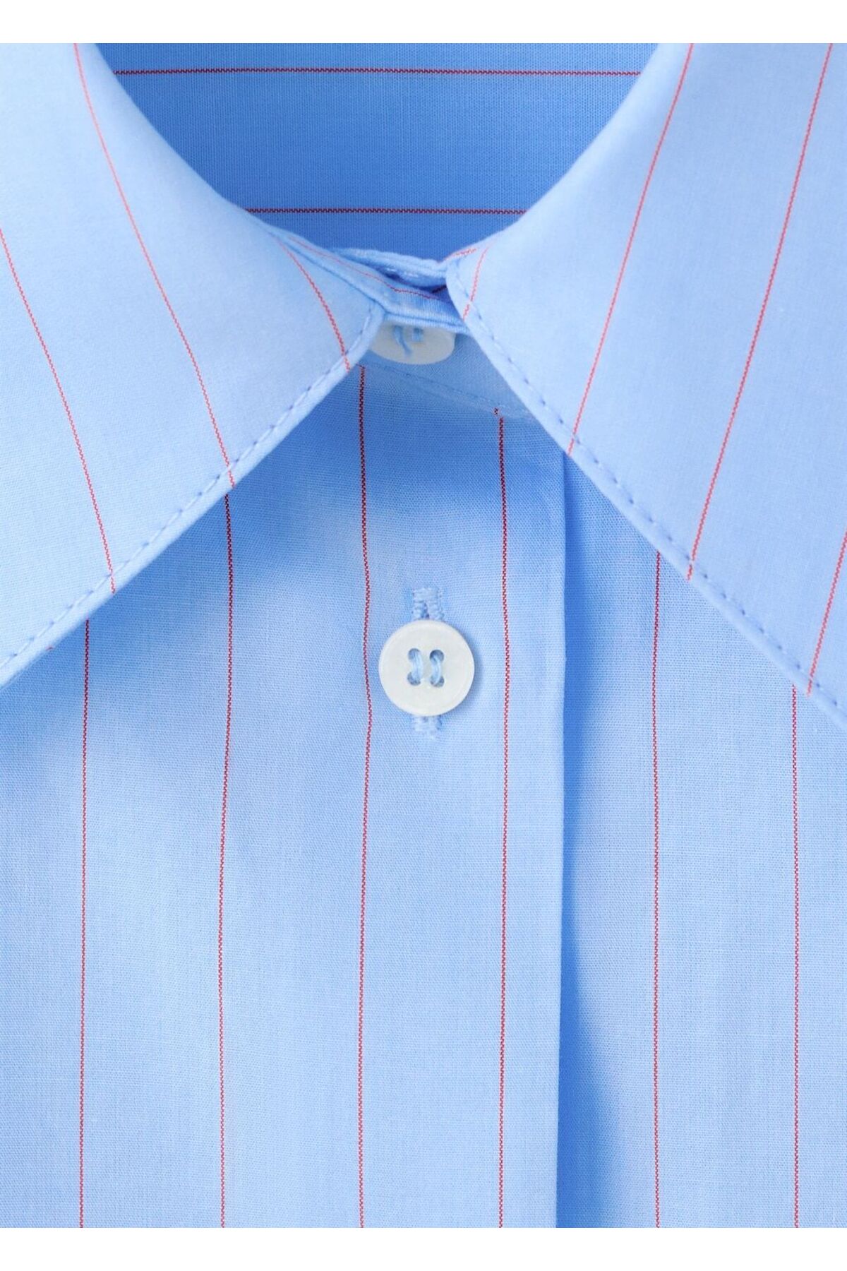 MANGO  Pamuk ve lyocell karışımı düz kesim gömlek - Görsel 5