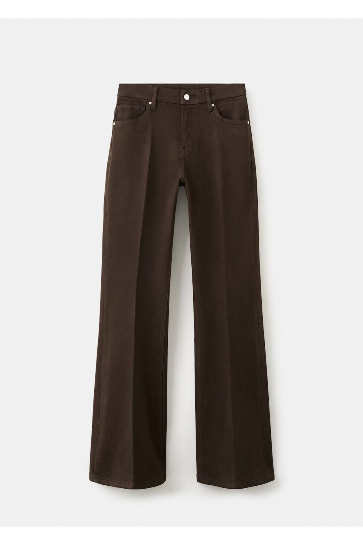 MANGO  Violeta yüksek bel flare jean pantolon - Görsel 3