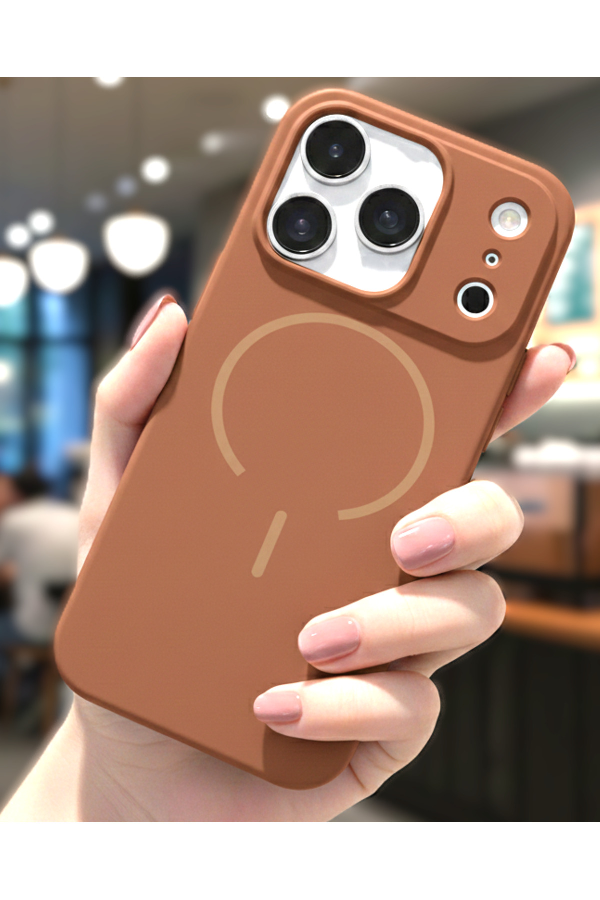 Iphone 17 Pro Case Camera Protected Hard Silicone Meta Cover with Magsafe Charging