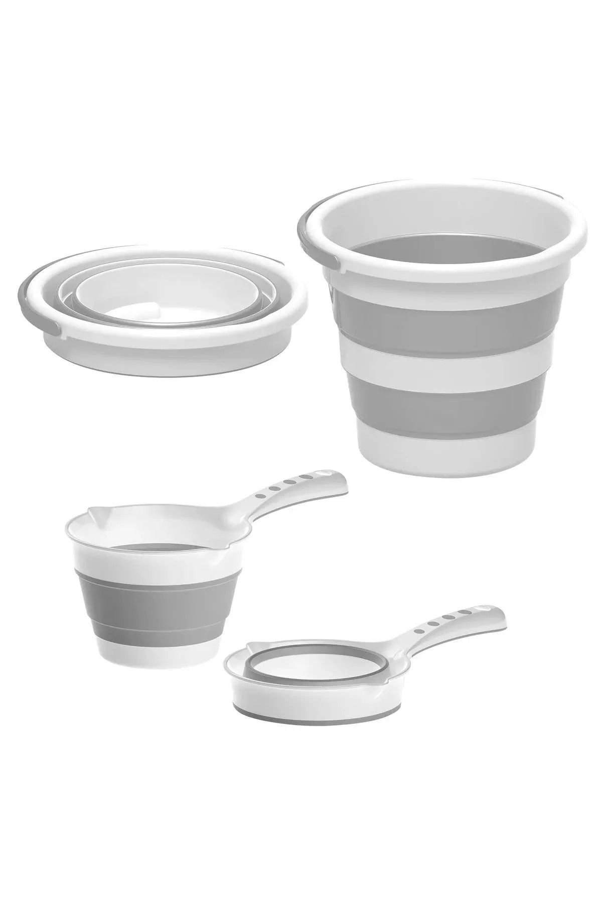 Milenay Katlanabilir Akordiyon Özellikli Bebek Küveti Seti, Kova ve Maşrapa, Kolay Depolama ve Kullanım fotoğrafı 5 (önizleme)