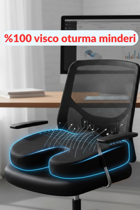 Wiforte Ortopedik Visco Oturma Minderi – Coccyx Destekli ve Yastığı | Standar...