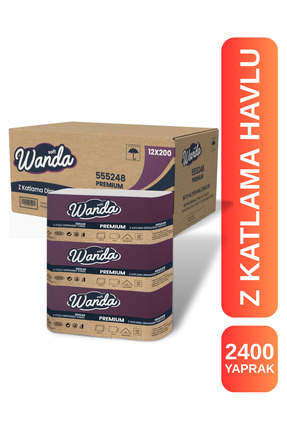 Wanda soft 🥇 Z Katlama Premium Kağıt Havlu 21x24 | 2400 Yaprak | Dayanıklı &...