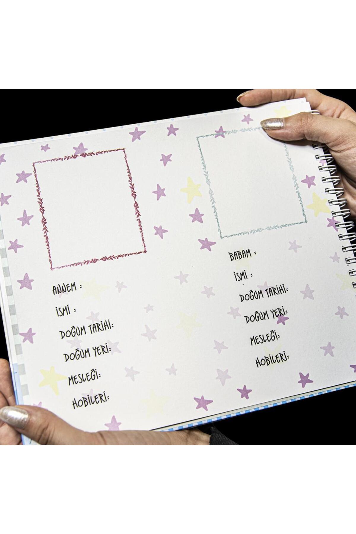 Nobbystar Erkek Bebek Hamilelik ve Anne Bebek Anı Defteri 0-1 Yaş – Sticker Hediyeli fotoğrafı 7 (önizleme)