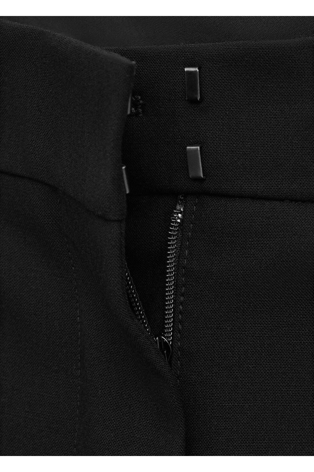 MANGO  Orta belli wideleg pantolon - Görsel 7