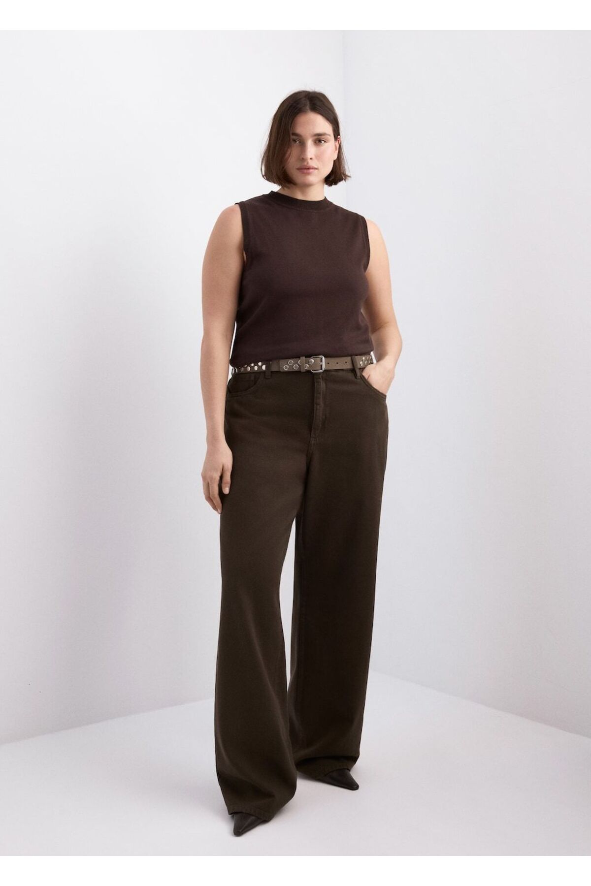 MANGO  Danila wide leg yüksek belli jean - Görsel 7