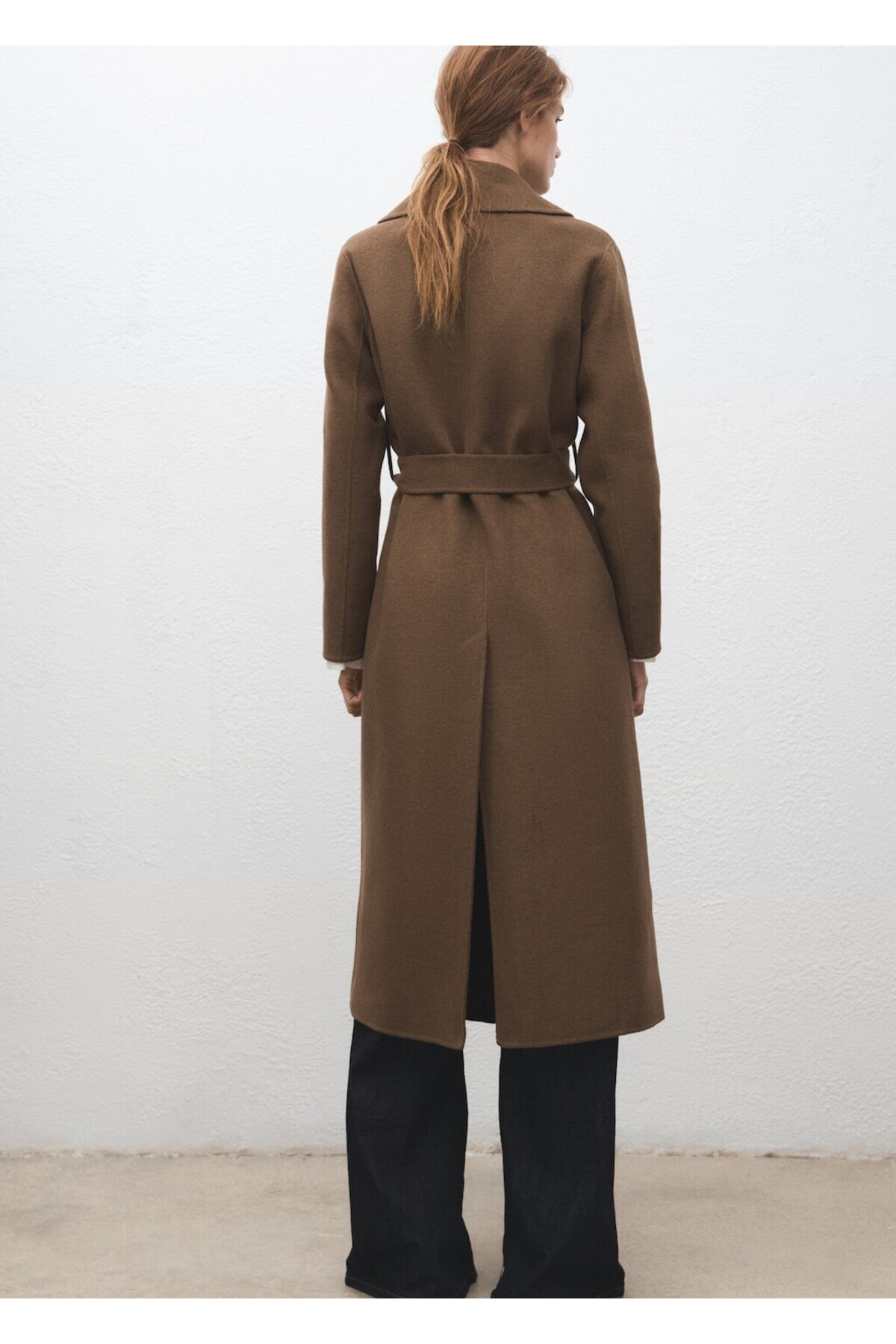 MANGO  El yapımı yün kemerli palto - Görsel 4