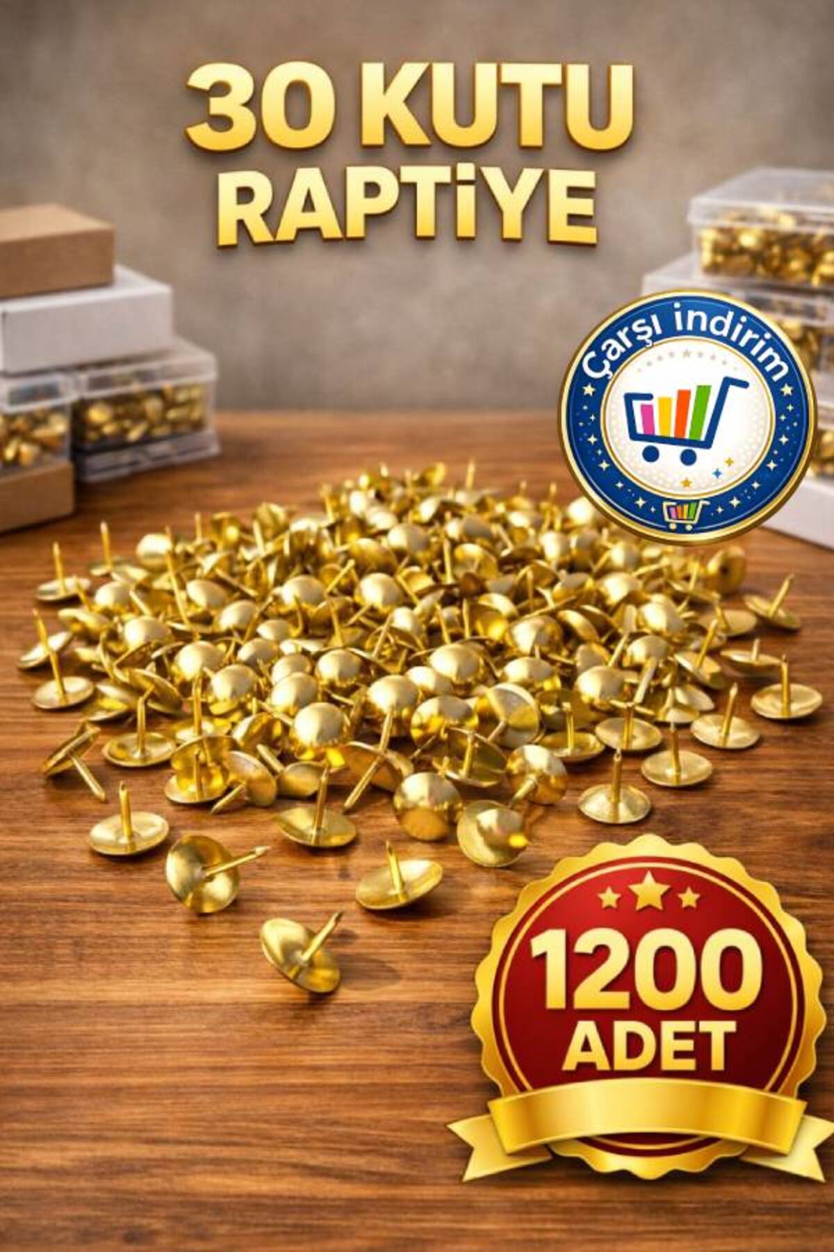 Metal Raptiye nistabolje 1200 Adet (30 Kutu) Metal Raptiye Ekonomik - Fiyatı, Yorumları