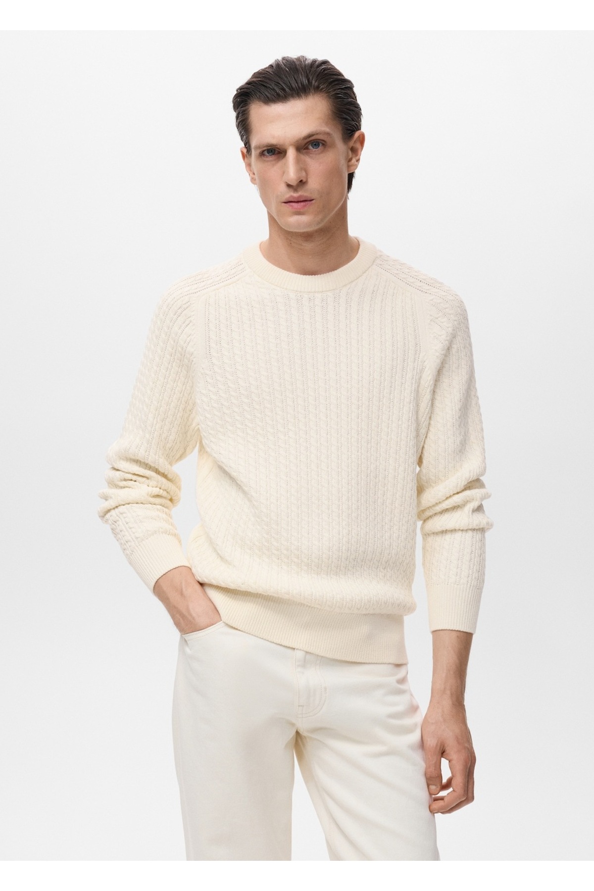 مانگو ژاکت بافتنی ۱۰۰٪ پنبه‌ای