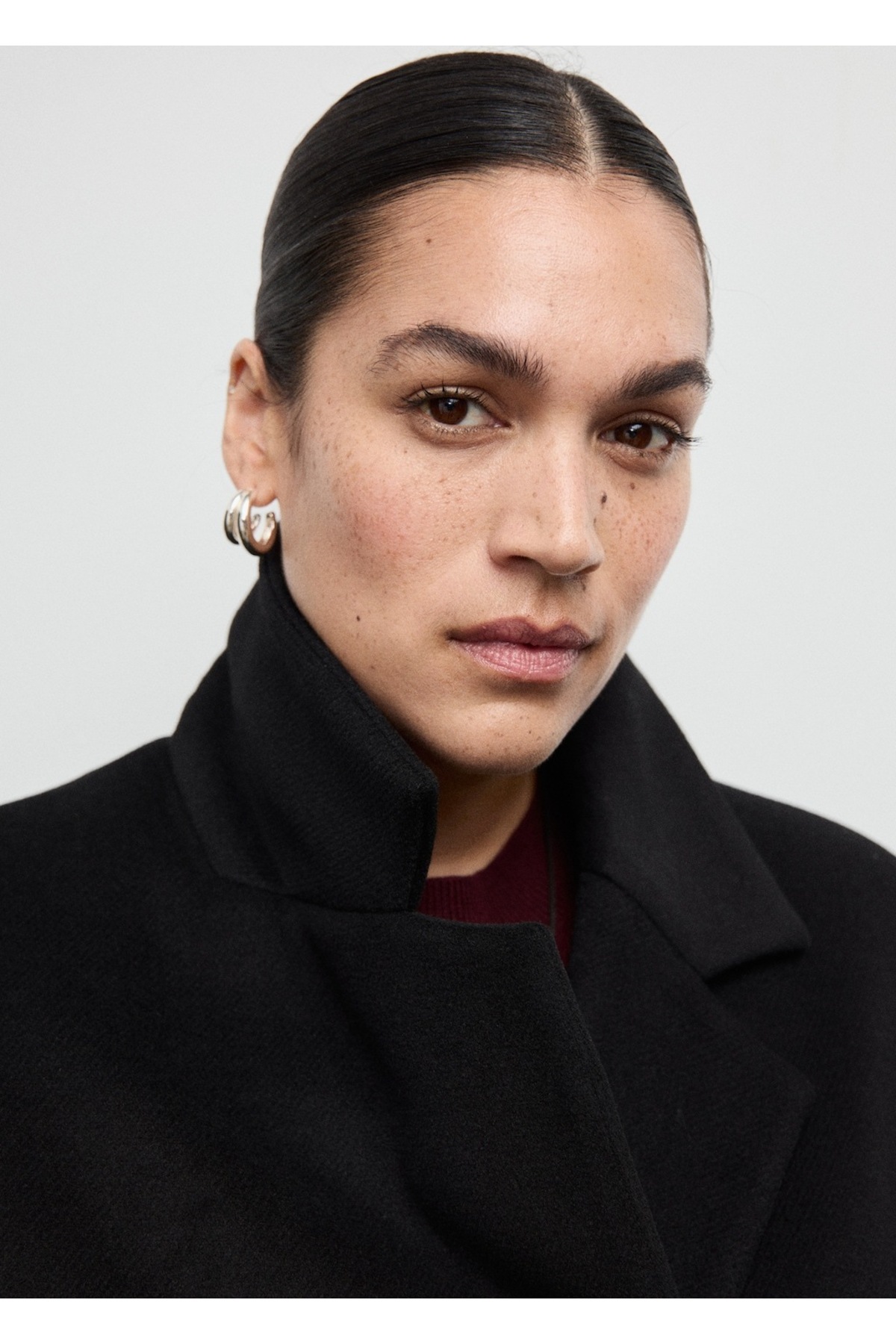 MANGO  Kruvaze yün karışımlı palto - Görsel 8