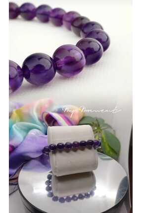 DOĞA KUTUSU ASLAN, BAŞAK ve KOVA DOĞAL TAŞ BİLEKLİK 8MM AMETİST