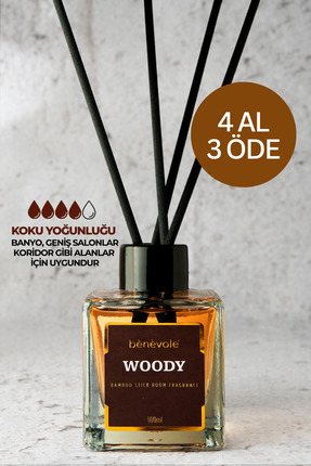 Benevole Woody Bambu Çubuklu Oda Kokusu 100 ml | Odunsu, Vanilya ve Amber Not...