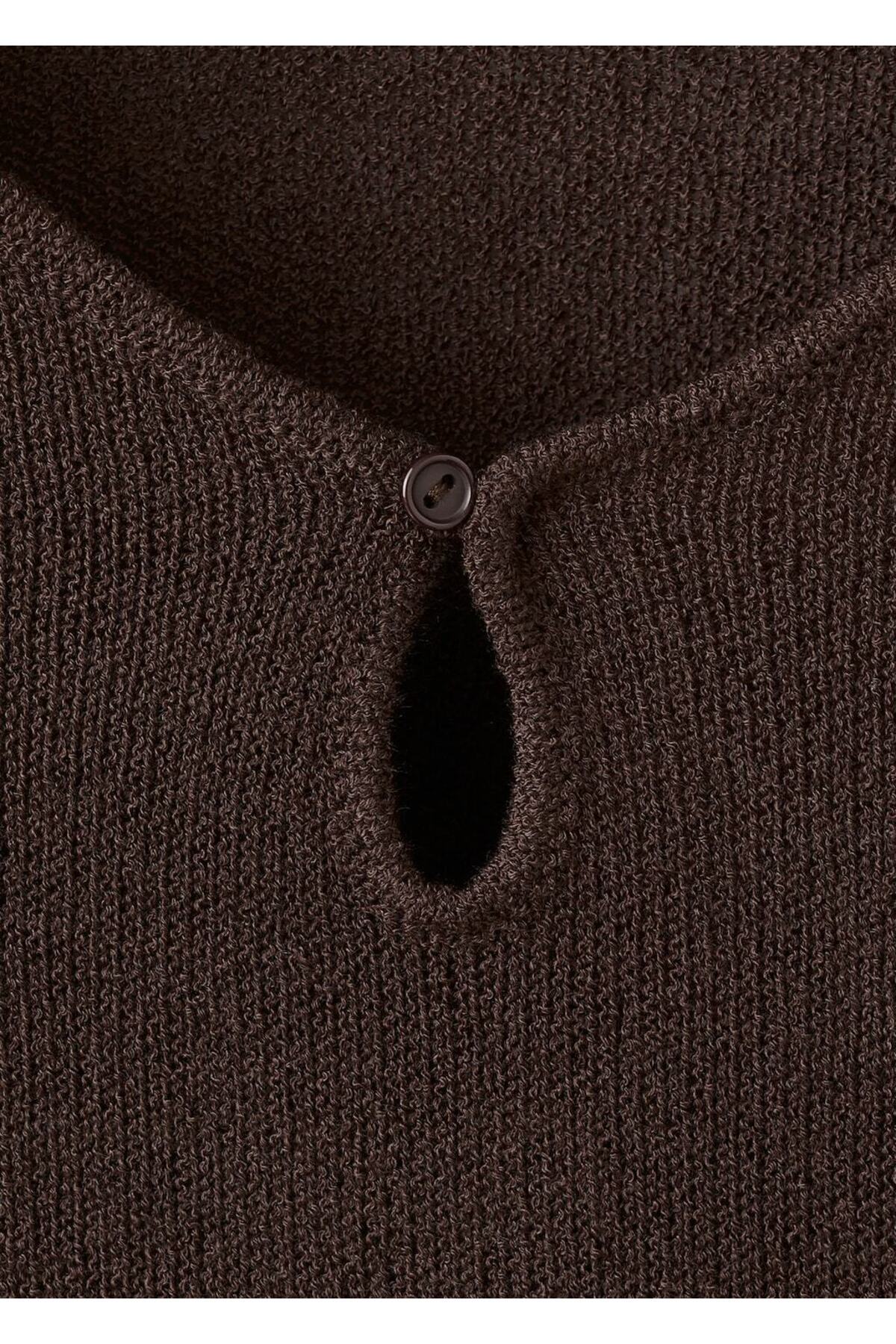 MANGO Teen  Cut-out detaylı örgü kazak - Görsel 7