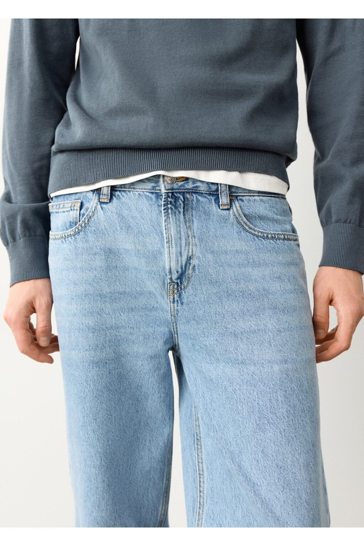شلوار جین مردانه راسته فاق نرمال | مانگو MANGO Teen 27072545 - تصویر 8
